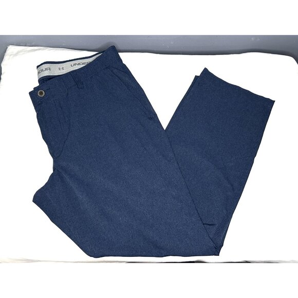 Under Armour Pants Mens 40x30 (38x30) Navy Blue Golf Performance Stretch 1347389 - Picture 3 of 14